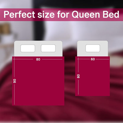 Waterproof Twin Size Blankets for Bed 60'' x 80'', Stain Proof Bed or Couch Cover, Water Resistant Mattress or Furniture Protector Large Size for Twin, Queen, King Beds(Red)