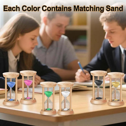Wooden Sand Timers 2 Minute Hourglass,Bamboo Mini Pink Sand Clock for Decor, Small Reloj De Arena for Kitchen, Office, Toothbrush, Classroom