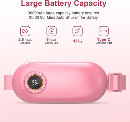 SZO Period Cramp Heating Pad with 3Heat Levels & 3Massage Modes, Pink