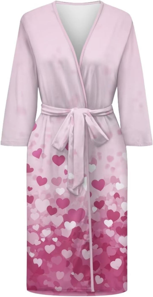 Robes for Women Quick Dry Bathrobes Oversized V Neck Robe Casual Loungewear for Fall Winter S-2XL