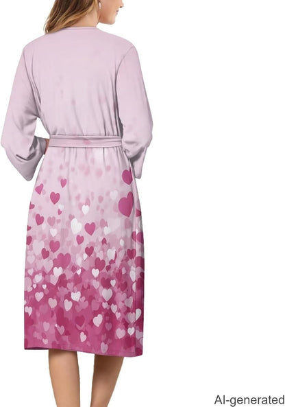 Robes for Women Quick Dry Bathrobes Oversized V Neck Robe Casual Loungewear for Fall Winter S-2XL
