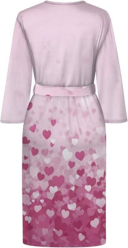 Robes for Women Quick Dry Bathrobes Oversized V Neck Robe Casual Loungewear for Fall Winter S-2XL