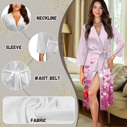 Robes for Women Quick Dry Bathrobes Oversized V Neck Robe Casual Loungewear for Fall Winter S-2XL