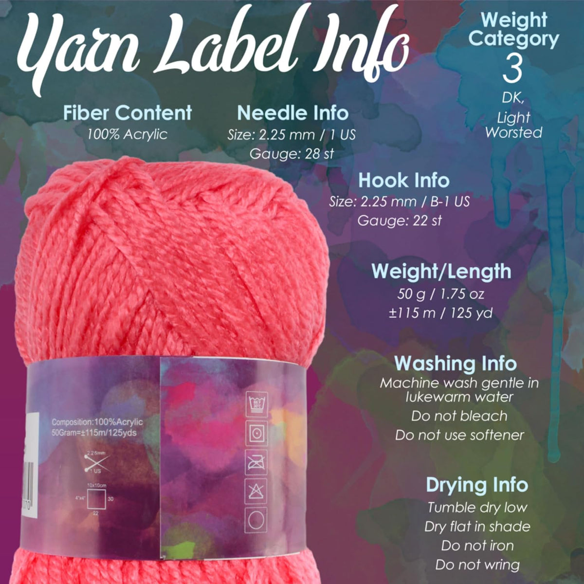 JubileeYarn Amigurumi Select Yarn - Shades of Pink - 4 Skeins