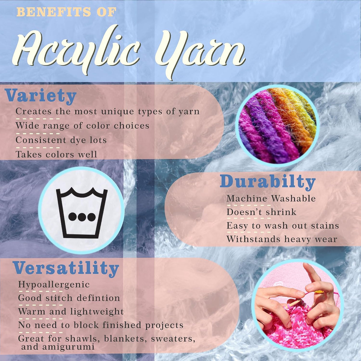 JubileeYarn Amigurumi Select Yarn - Shades of Pink - 4 Skeins