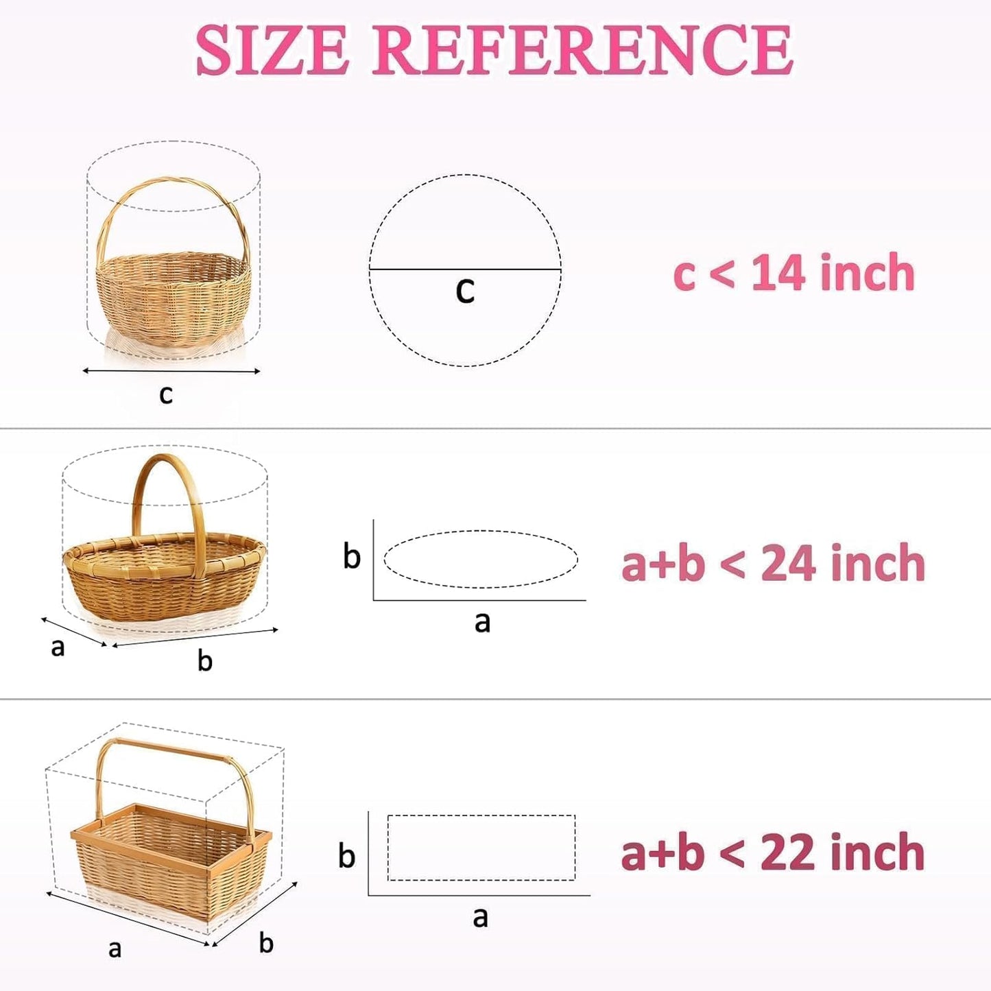 10 Pack 24x30 Inch Large Cellophane Bags for Gift Baskets with 10 Pink Pull Bows, Thick Clear Plastic Basket Wrap for Mother's Day, Girl's Baby Shower, Wedding and Birthday
