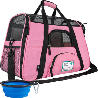 Airline Approved Pet Carrier for Cats & Small Dogs, Small, Pink