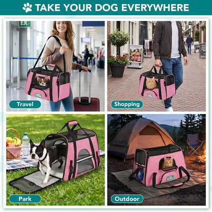 Airline Approved Pet Carrier for Cats & Small Dogs, Small, Pink