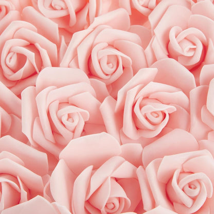 Artificial Roses for Wedding Decor - 3-Inch Pink, 100 Pack - Realistic Artificial Flowers for Centerpiece Table Decorations