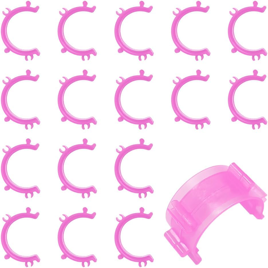 50 PCS Sewing Bobbin Clips, Sewing Thread and Bobbin Organizer Holder Accessories and Supplies for Craft Embroidery Plastic Thread Clamps Spools Organizers, Pink