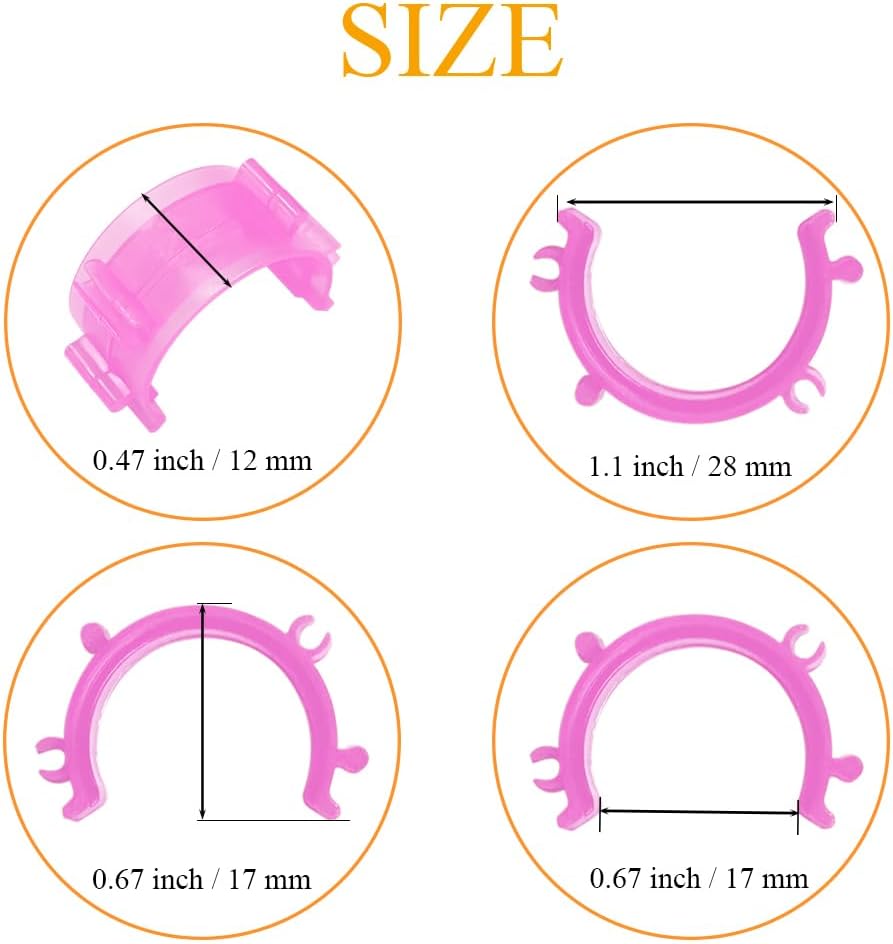 50 PCS Sewing Bobbin Clips, Sewing Thread and Bobbin Organizer Holder Accessories and Supplies for Craft Embroidery Plastic Thread Clamps Spools Organizers, Pink