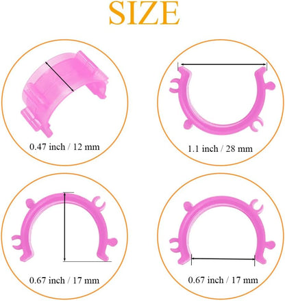 50 PCS Sewing Bobbin Clips, Sewing Thread and Bobbin Organizer Holder Accessories and Supplies for Craft Embroidery Plastic Thread Clamps Spools Organizers, Pink