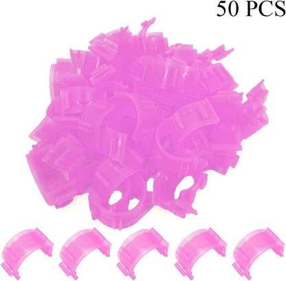 50 PCS Sewing Bobbin Clips, Sewing Thread and Bobbin Organizer Holder Accessories and Supplies for Craft Embroidery Plastic Thread Clamps Spools Organizers, Pink