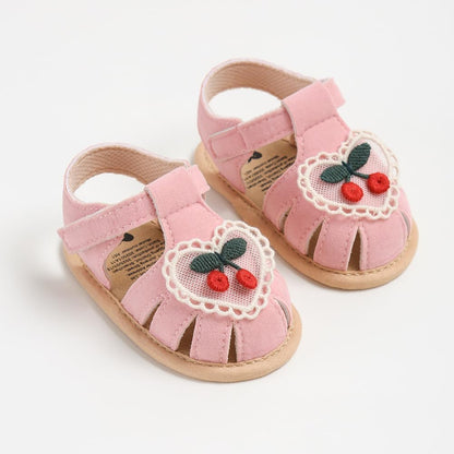 Infant Baby Girls Summer Sandals with Flower Bowknot Soft Sole Wedding Dress Flats Newborn First Walkers Crib Dress Shoes