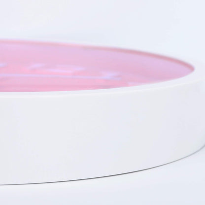 Lafocuse 12 Inch Modern Analog Light Pink Wall Clock for Girls Bedroom
