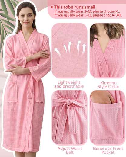 Spa Robe and Slippers Set Bulk Waffle Light