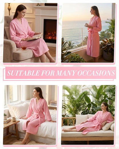 Spa Robe and Slippers Set Bulk Waffle Light