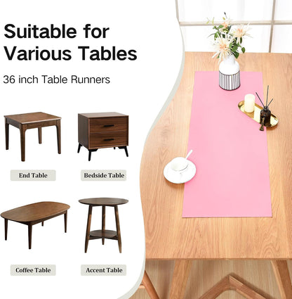Farmhouse Pink Table Runner Small Short Table Runners 36 Inches