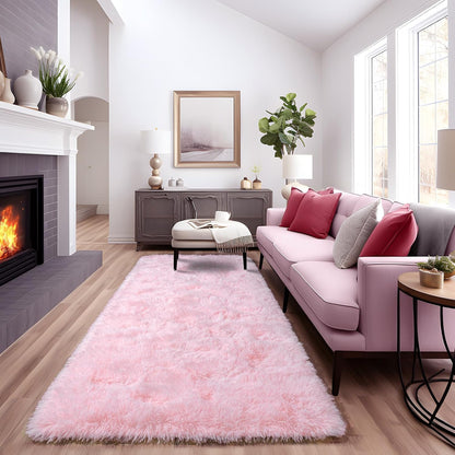 Dssimo 2x6 Pink Runner Rug for Bedroom Hallway Living Room