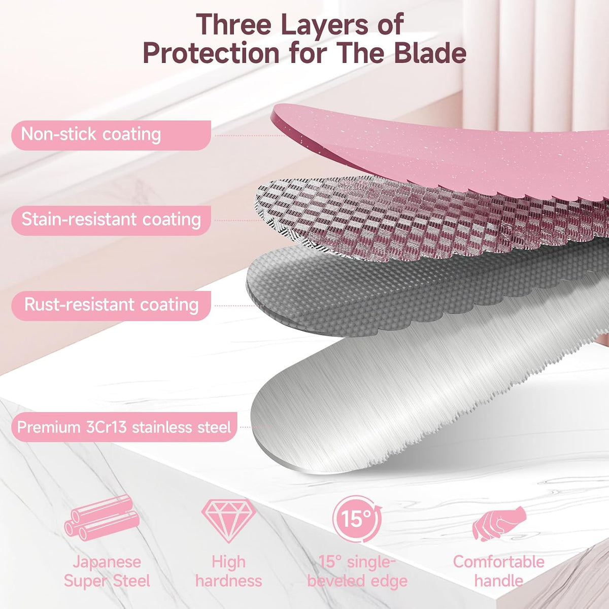 Bread Knife for Homemade Bread, World's 1st Double Serrated Knife
