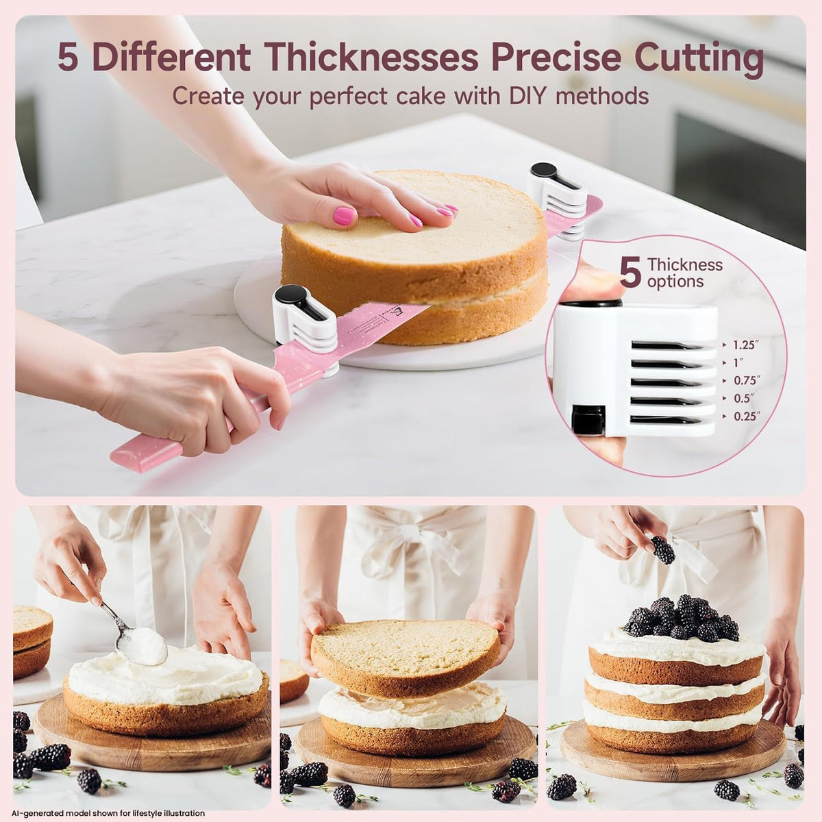 Bread Knife for Homemade Bread, World's 1st Double Serrated Knife