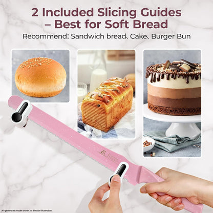 Bread Knife for Homemade Bread, World's 1st Double Serrated Knife