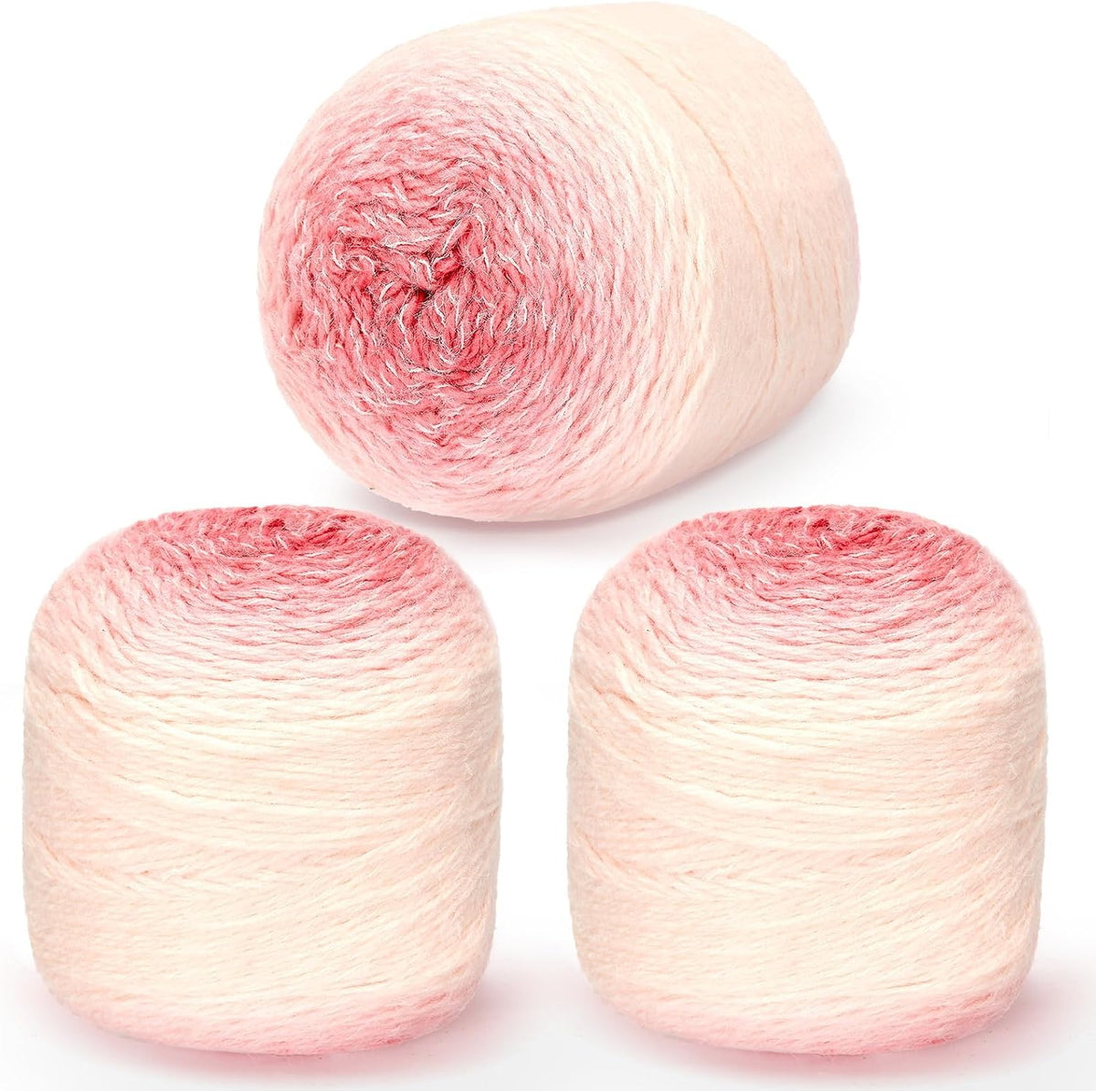3 Pack Ombre Yarn for Crocheting 240g/7.95oz - 80% Acrylic,20% Nylon