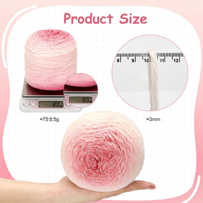 3 Pack Ombre Yarn for Crocheting 240g/7.95oz - 80% Acrylic,20% Nylon