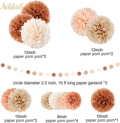 Fall Bridal Shower Decorations Set,15PCS for Boho Wedding