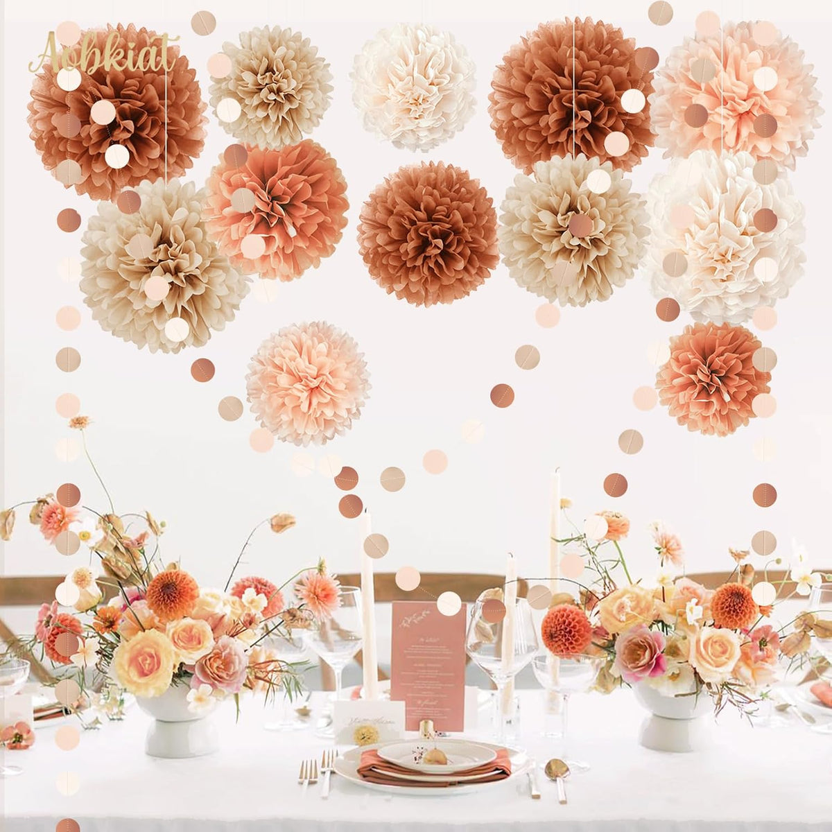 Fall Bridal Shower Decorations Set,15PCS for Boho Wedding