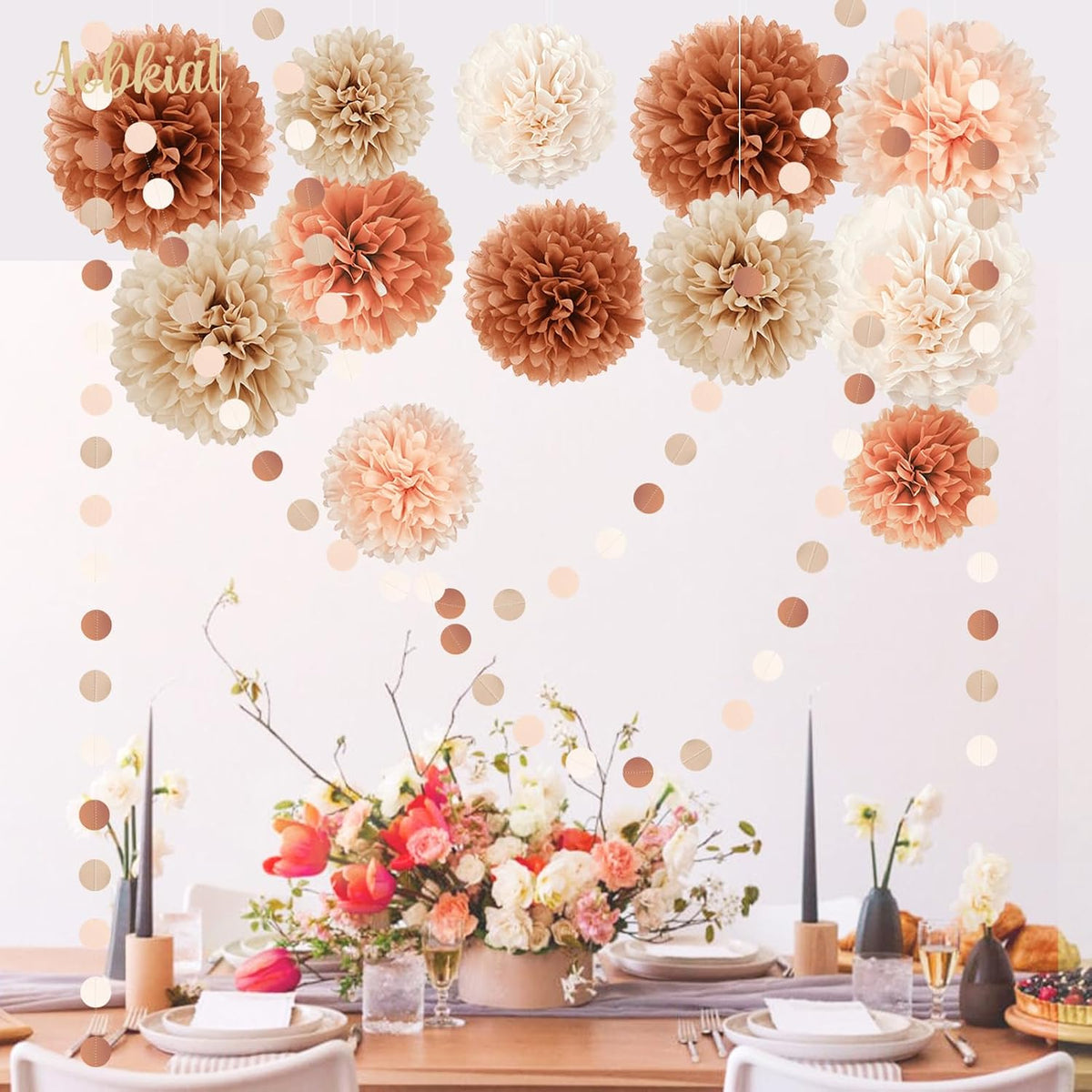 Fall Bridal Shower Decorations Set,15PCS for Boho Wedding