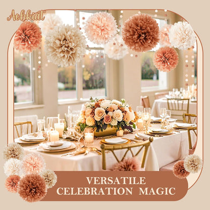 Fall Bridal Shower Decorations Set,15PCS for Boho Wedding