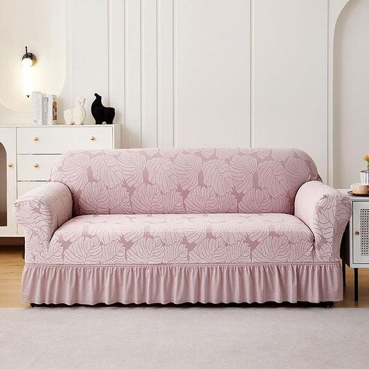 Sofa Covers Washable Sectional Recliner, Couch Covers for Pets L Shape, Machine Washable Sofa Slipcovers, Couch Covers Non Slip (Pink 2 Seats)