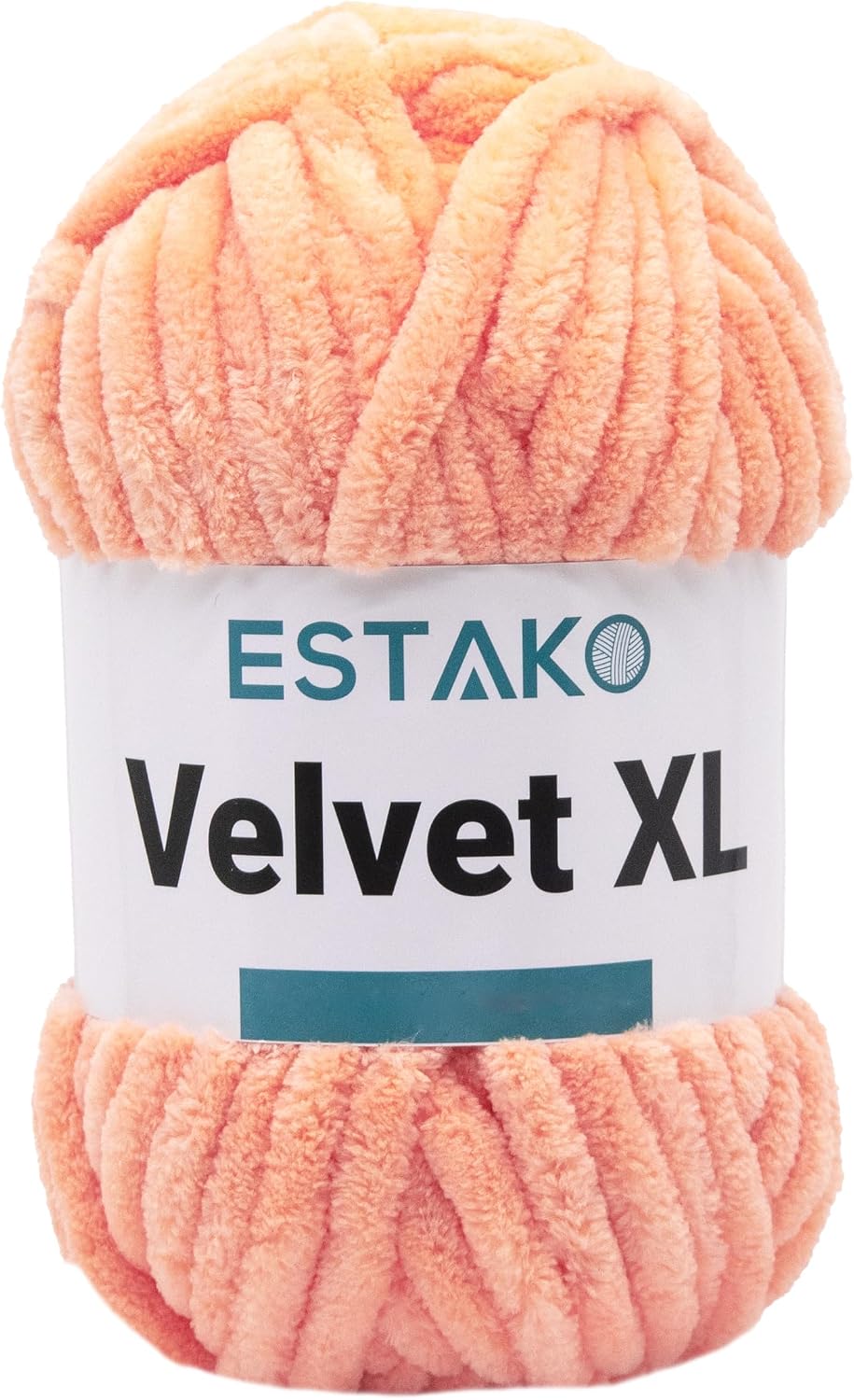 Velvet XL Soft Chunky Chenille Blanket Yarn for Crocheting, Peach