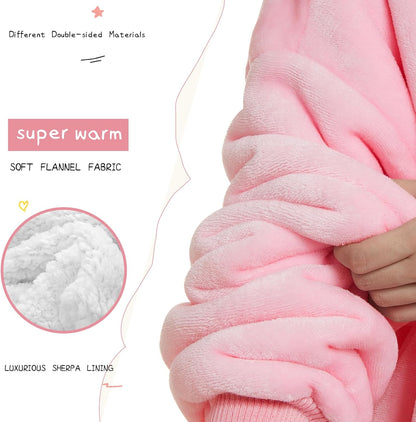 Wearable Blanket Hoodie - Warm Sherpa Blanket Sweatshirt as Gifts for Adult Women Mom Men, One Size Fits All