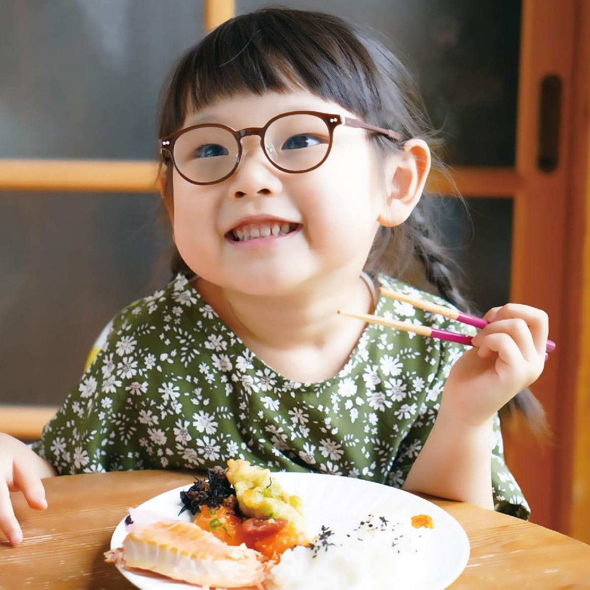 Truly Non-Slip Reusable Chopsticks Patented Easy Grip and Lift Design Dishwasher Safe Durable Wooden Made in Japan FUJIEI (Check Pink)