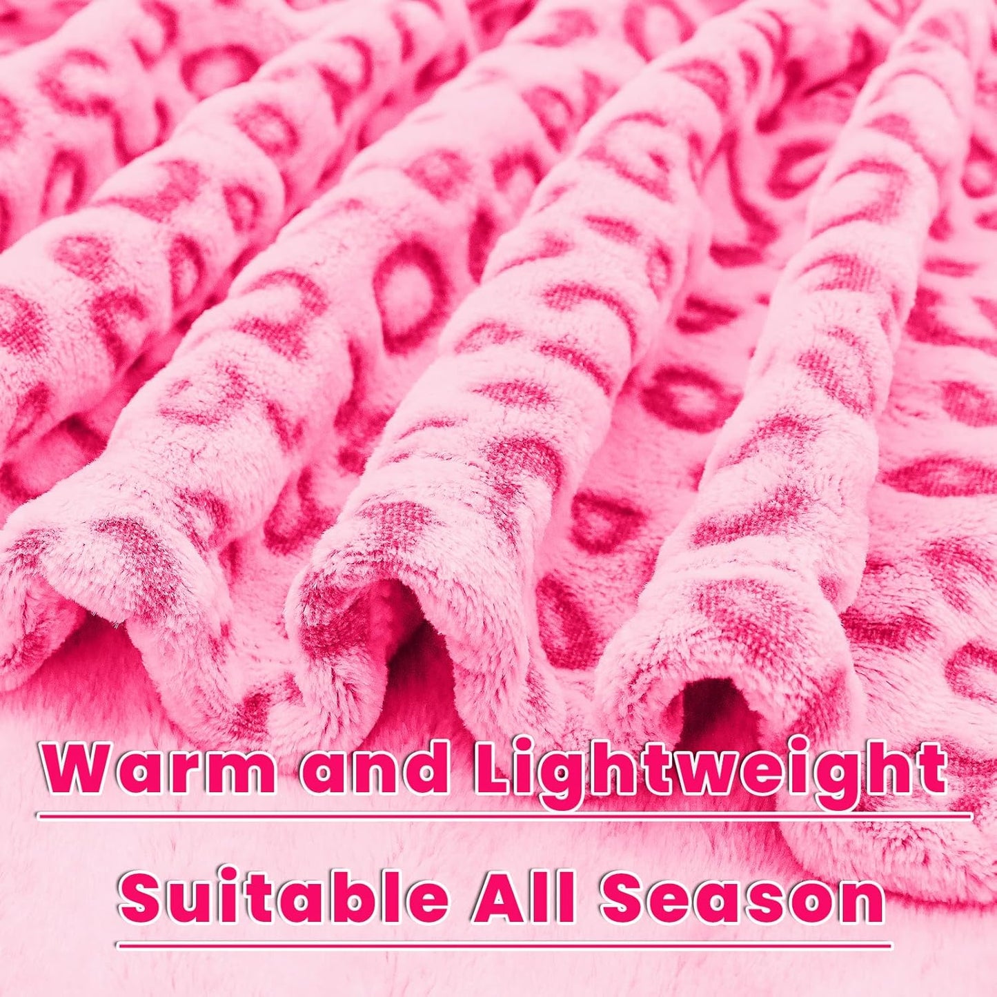 Pink Throw Blanket for Girls, Warm Soft Fuzzy Cute Small Fleece Toddler Throw Blanket for Lap Nap Daycare, Pink Gifts for Girls Women, Home Room Decor, 40x50 Inches