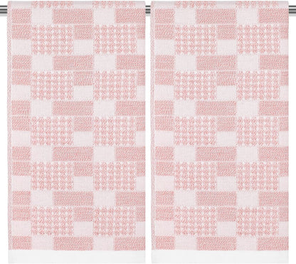 2 Pcs Pink Bathroom Hand Towels, Cute Soft Cotton Kitchen Towels