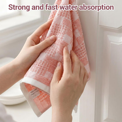 2 Pcs Pink Bathroom Hand Towels, Cute Soft Cotton Kitchen Towels