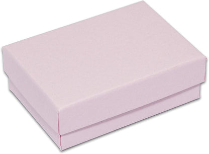 TheDisplayGuys 25 Cardboard Jewelry Gift Boxes with Inserts - Pastel Pink