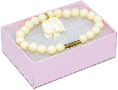 TheDisplayGuys 25 Cardboard Jewelry Gift Boxes with Inserts - Pastel Pink