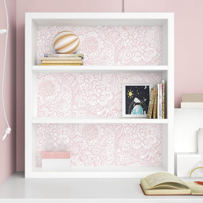 Pink Peel and Stick Wallpaper Boho Pink Floral Wallpaper