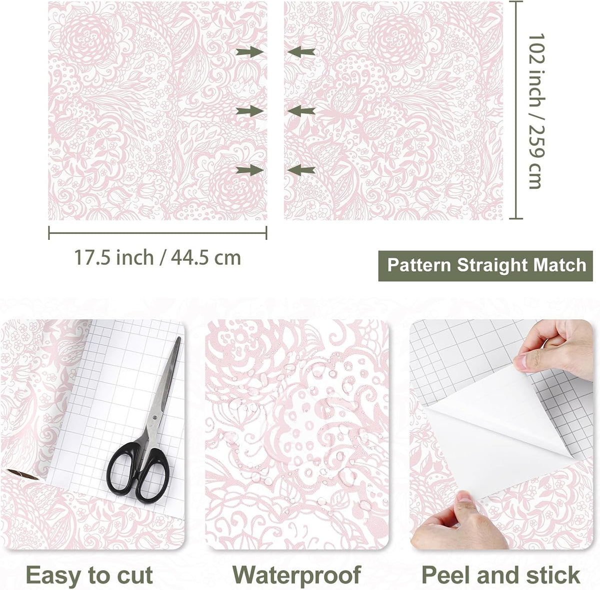 Pink Peel and Stick Wallpaper Boho Pink Floral Wallpaper