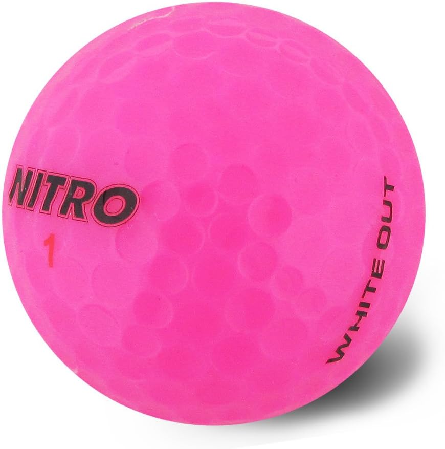 Long Distance Peak Performance Golf Balls (15PK) All Levels White Out 70 Compression High Velocity White Hot Core Long Distance Golf Balls USGA Approved-Total of 15-Hot Pink