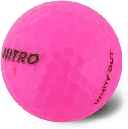 Long Distance Peak Performance Golf Balls (15PK) All Levels White Out 70 Compression High Velocity White Hot Core Long Distance Golf Balls USGA Approved-Total of 15-Hot Pink