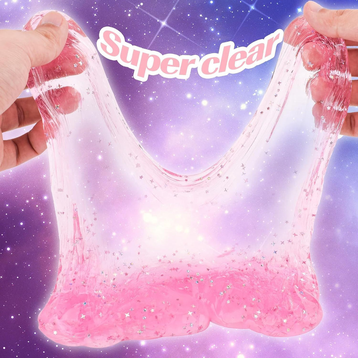 24 Pack Pink Galaxy Slime Party Favors for Girls & Boys, Galaxy Star Slime Cup Bulk, Soft, Wet, Non Sticky, Birthday Gifts, Classroom Rewards for Kids, Goodie Bag Stuffers