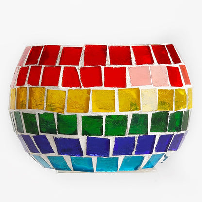 Mosaic Tiles - Glass Square Bulk Mosaic Tile Assortment - 1.5x1.5 cm Mixed Colors Glass Tile - 130pcs/200g Craft and Backsplash Tile (Peach Pink)