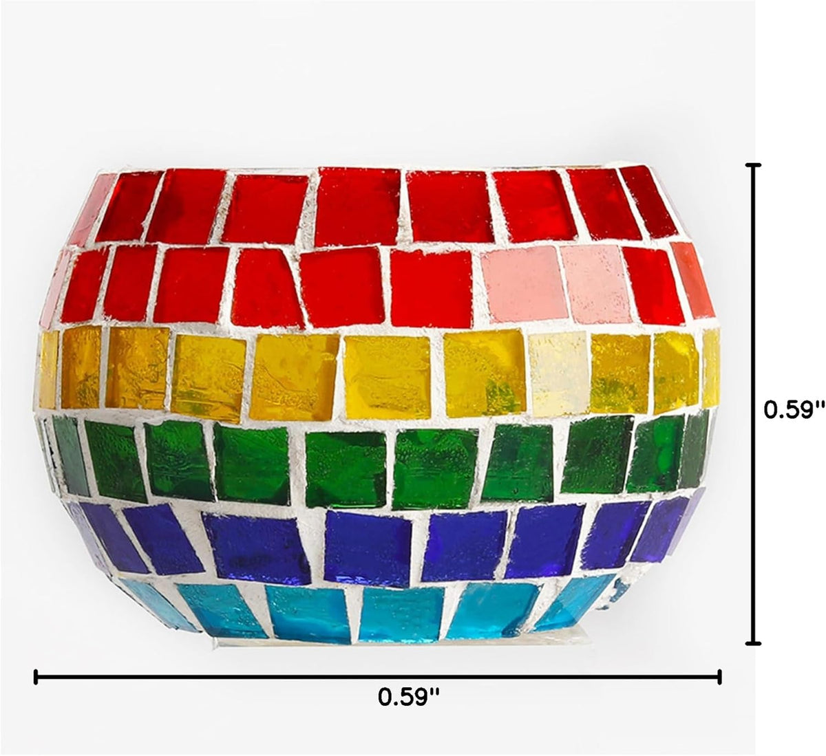 Mosaic Tiles - Glass Square Bulk Mosaic Tile Assortment - 1.5x1.5 cm Mixed Colors Glass Tile - 130pcs/200g Craft and Backsplash Tile (Peach Pink)