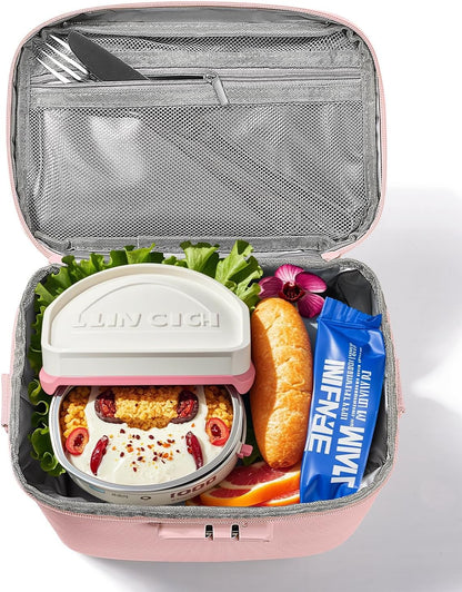 Lockable Lunch Box Bag Women Girls - Insulated Waterproof Leakproof Lightweight Reusable Cooler with Combination Lock for Work - Back to School Teacher Mothers Day Christmas Birthday Gifts