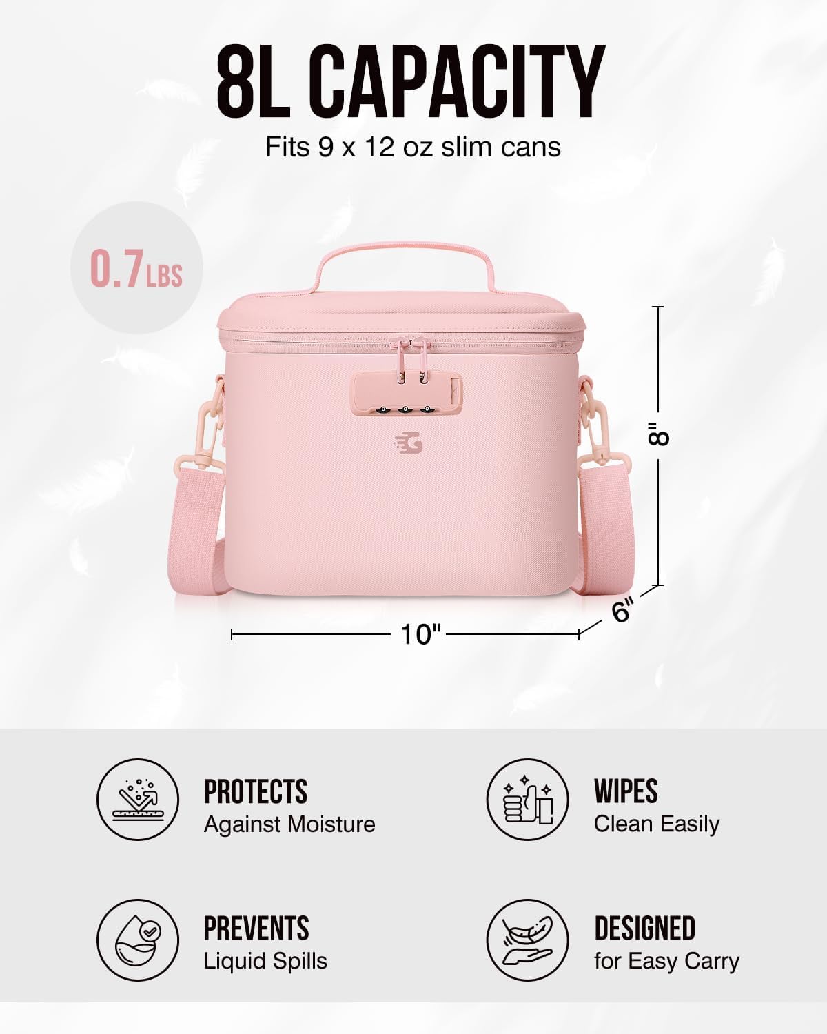 Lockable Lunch Box Bag Women Girls - Insulated Waterproof Leakproof Lightweight Reusable Cooler with Combination Lock for Work - Back to School Teacher Mothers Day Christmas Birthday Gifts